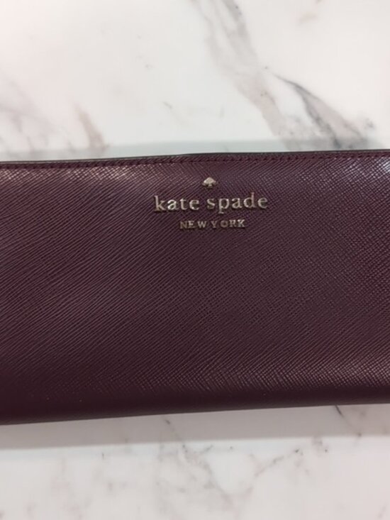 Kate Spade Mulled Wine Stacy Wallet - Picture 2 of 9